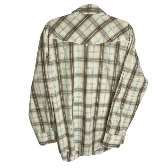 Roper Mens Multicolor Plaid Pearl Snap Button Long Sleeve Western Shirt XL - Picture 4 of 5